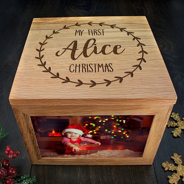 Personalised My First Christmas Memory Box