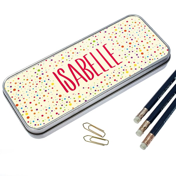 Multi-Coloured Dotty Designed Pencil Case