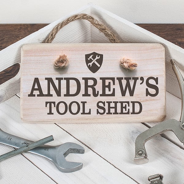 Personalised Wooden Tool Shed Sign