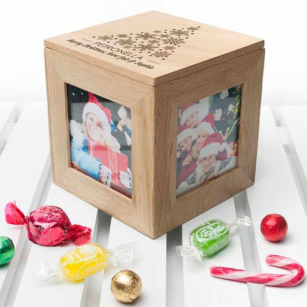 Christmas Photo Cube With Festive Treats