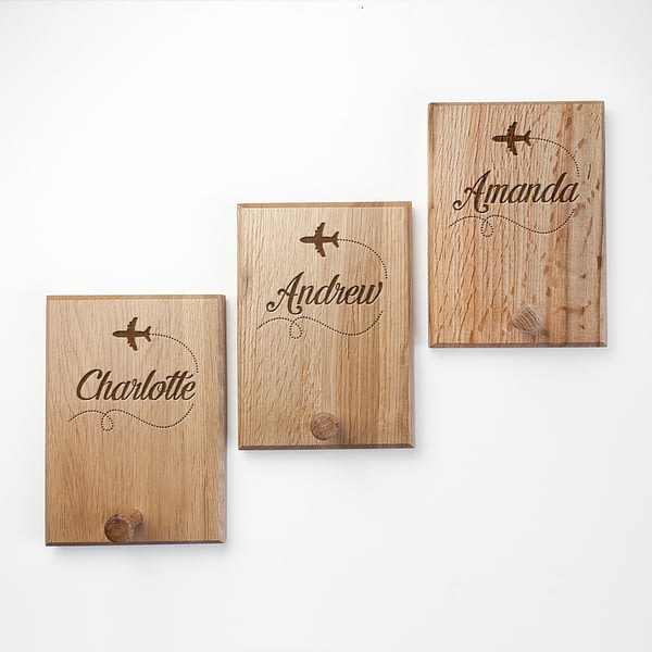 Personalised Aeroplane Peg Hook