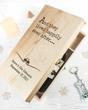 Personalised Fairy Tale Wedding Wine Box