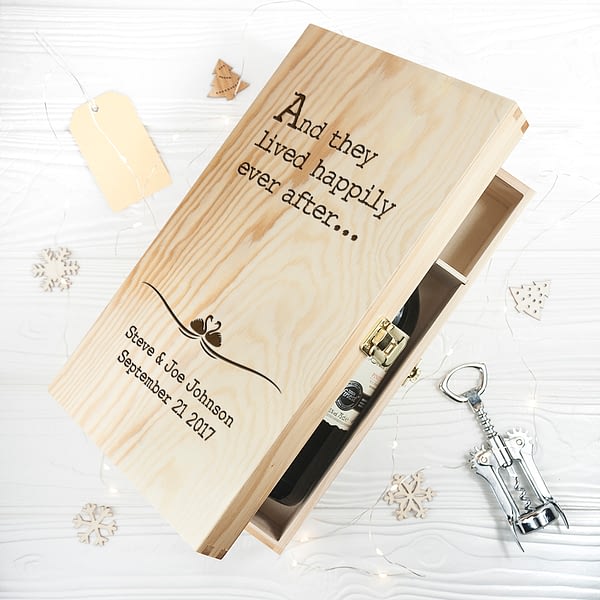 Personalised Fairy Tale Wedding Wine Box