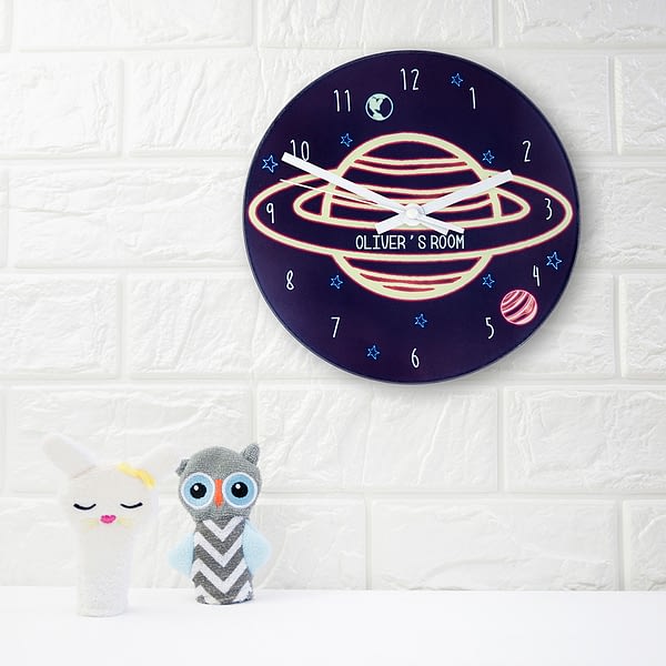 Out Of This World Personalised Space Wall Clock