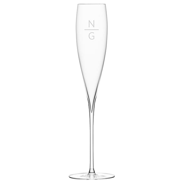 LSA Monogrammed Savoy Champagne Flutes