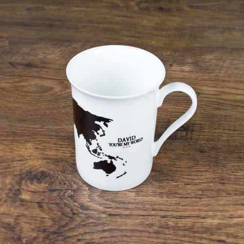 You're My World Map Bone China Mug