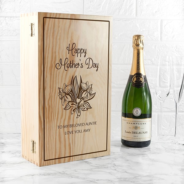 Personalised Floral Mother's Day Wine Box