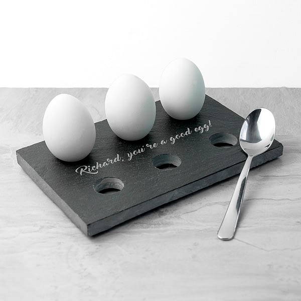 Personalised Slate Egg Holder