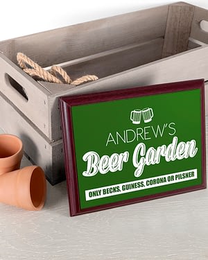 Personalised Welcome To My Beer Garden Plaque