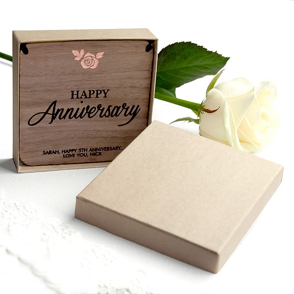 Personalised Happy Anniversary Necklace & Keepsake