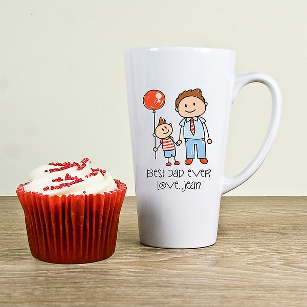 I Love My Dad Personalised Kid's Artwork Latte Mug