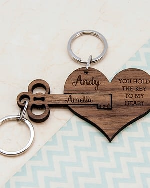 You Hold The Key To My Heart Keyring Set Of Two