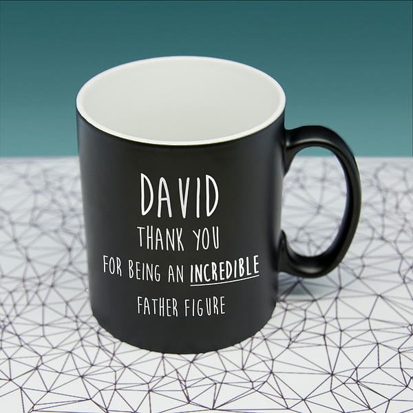 Incredible Father Figure Black Matte Mug