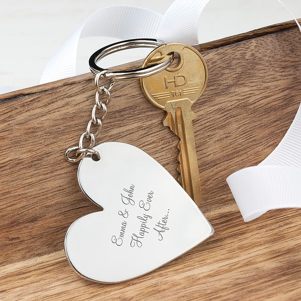 Personalised Heart Key Ring