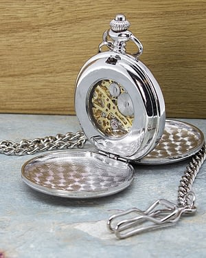 Personalised Valentine's Day Dual-Side Pocket Watch