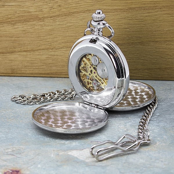 Personalised Valentine's Day Dual-Side Pocket Watch