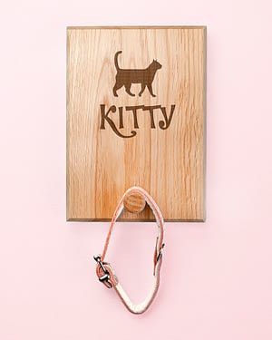 Personalised Cat Silhouette Peg Hook