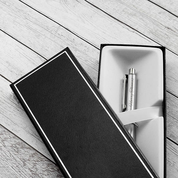 Personalised Sheaffer Brushed Chrome Pen