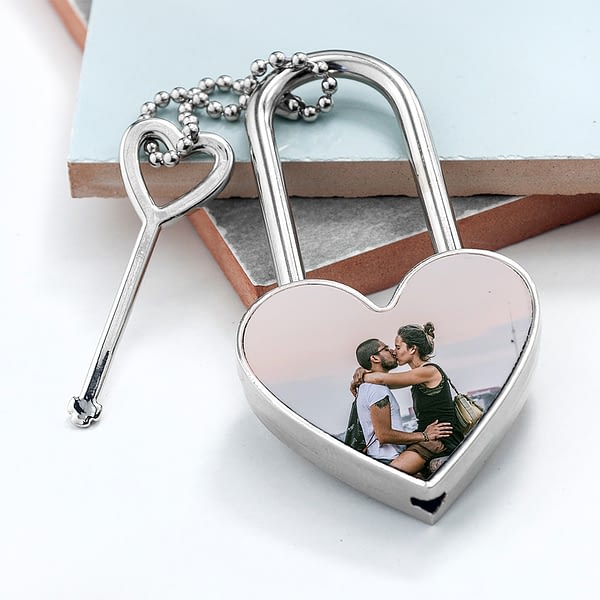 Personalised Favourite Memory Heart Padlock