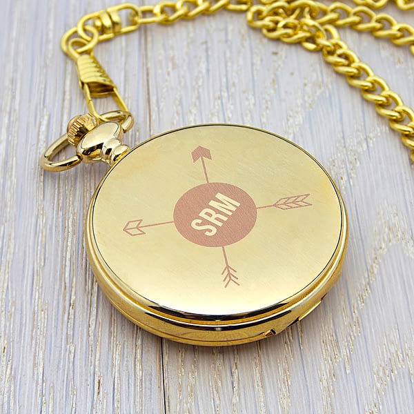 Personalised Groomsman Monogramed Pocket Watch