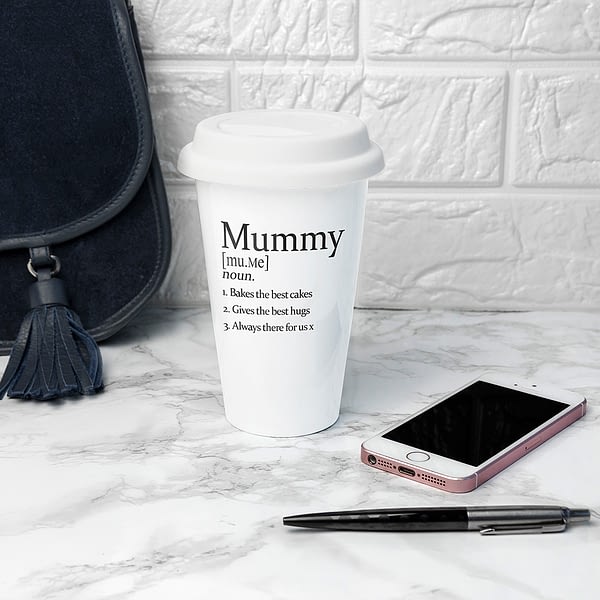 Personalised Definition Ceramic Travel Mug