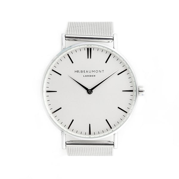 Personalised Men's Metallic Silver Watch