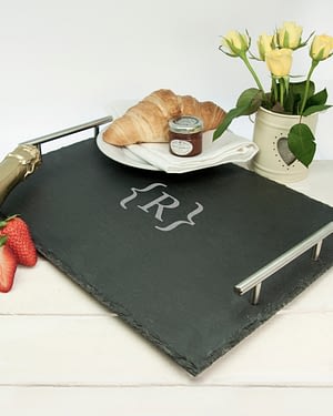 Breakfast In Bed Slate Tray - Brackets Design