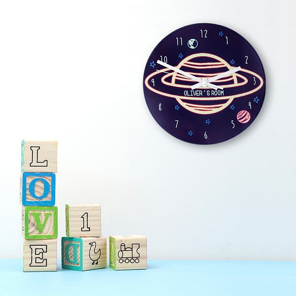 Out Of This World Personalised Space Wall Clock