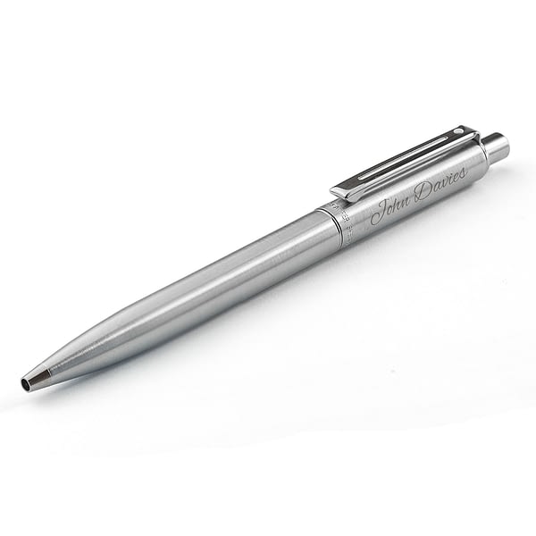 Personalised Sheaffer Brushed Chrome Pen