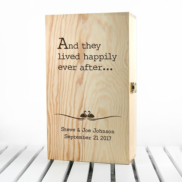 Personalised Fairy Tale Wedding Wine Box