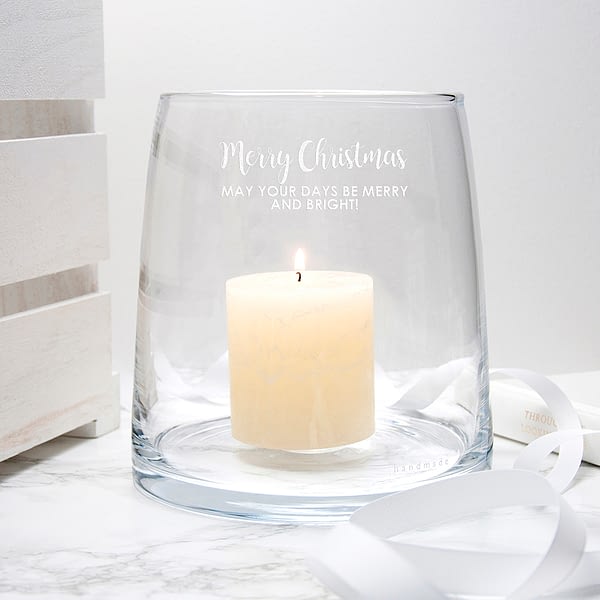 Personalised LSA Christmas Table Storm Lantern Large