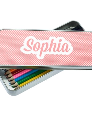 Pink Dots Dotty Designed Pencil Case