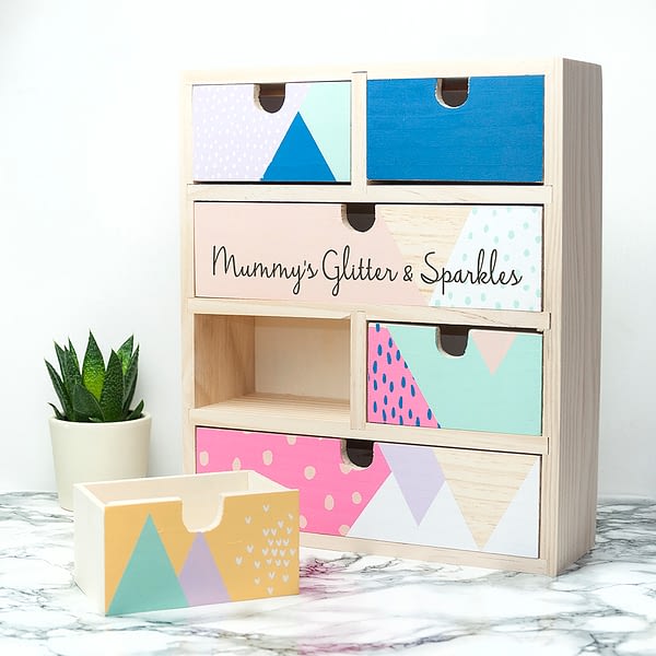 Personalised Geometric Accessory Drawers