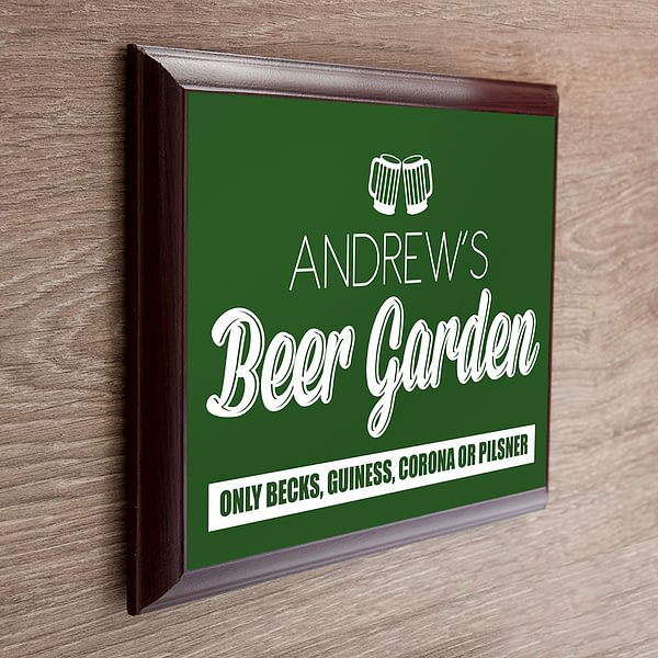 Personalised Welcome To My Beer Garden Plaque