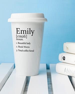 Personalised Definition Ceramic Travel Mug