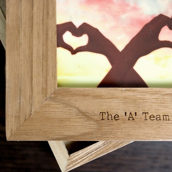 Personalised Oak Photo Cube Keepsake Box