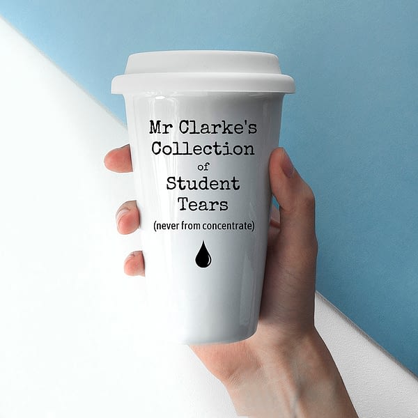 Personalised Students Tears Travel Mug