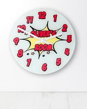 Pow! Personalised Comic Wall Clock