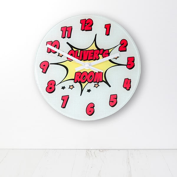 Pow! Personalised Comic Wall Clock