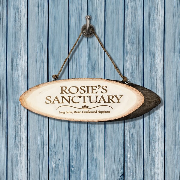 Personalised My Sanctuary Wooden Sign