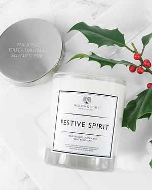 Personalised Festive Spirit Candle