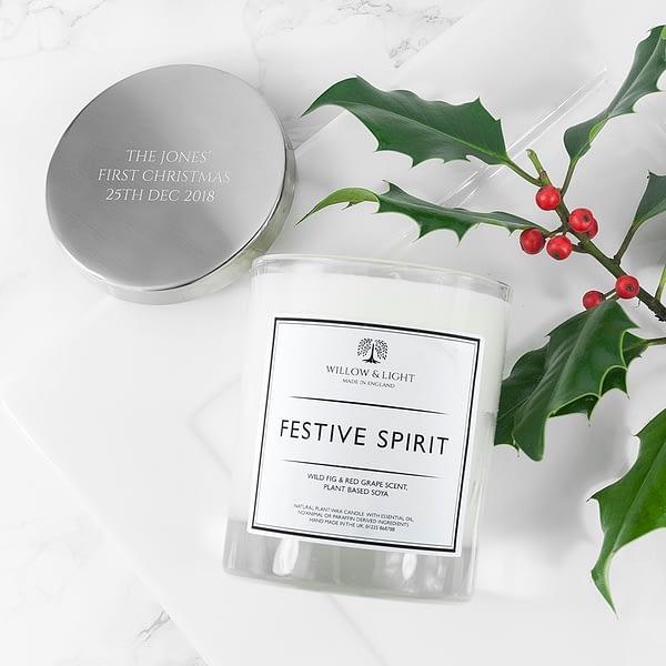 Personalised Festive Spirit Candle