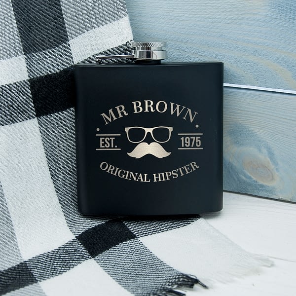 Original Hipster's Black Hip Flask