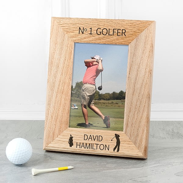 Wordsworth Collection Top Golfer Engraved Photo Frame