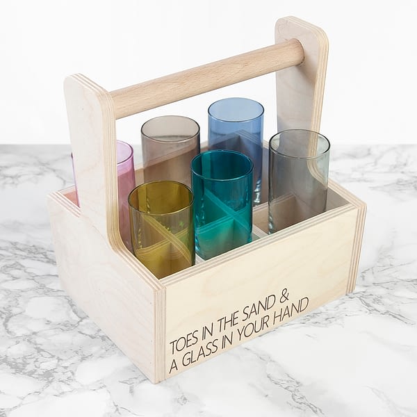 Personalised LSA Coloured Shot Glass Trug