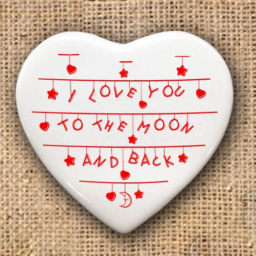 To the Moon and Back Heart Keepsake