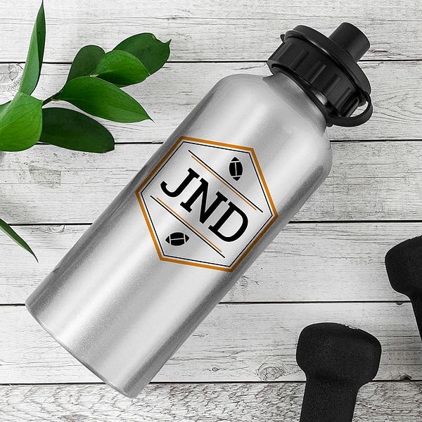 Personalised Iconic Pursuits Silver Water Bottle