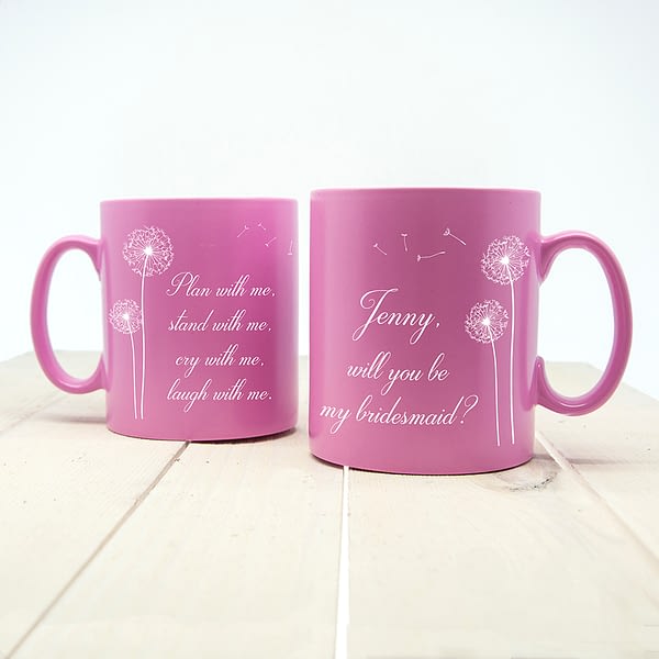 You and Me Personalised Bridesmaid Proposal Mug