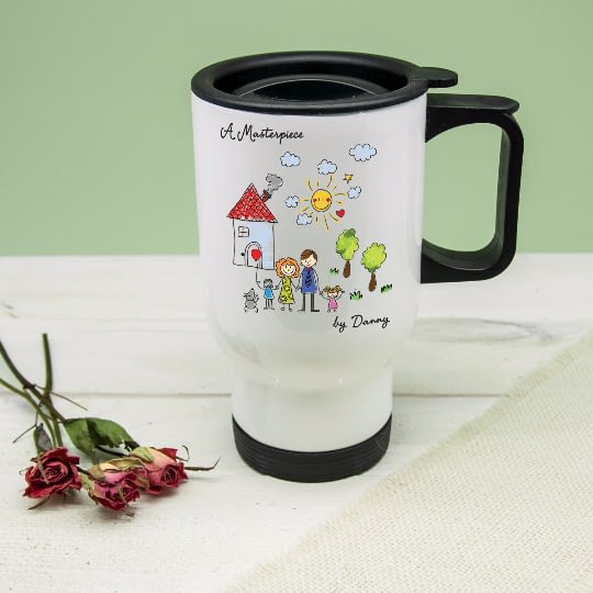 My Mini Masterpiece Personalised Artwork Travel Mug