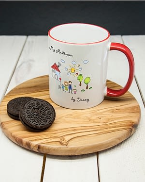 My Mini Masterpiece Personalised Artwork ColouredÂ Mug